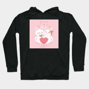 Forever my Love Cats Couple Hoodie